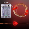 76" Red LED Heart String Lights